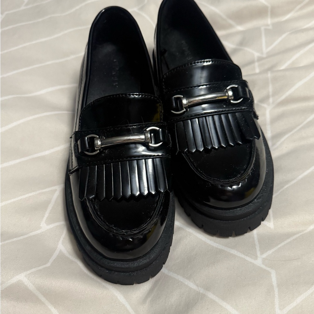 Women's Black Loafers-Old Navy